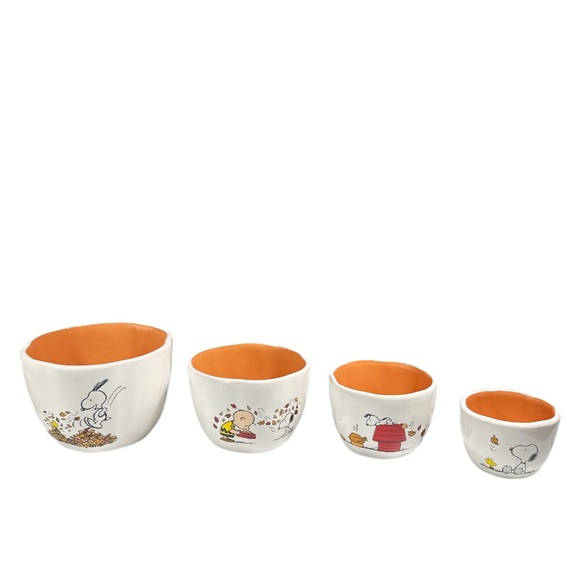 NEW Rae Dunn/Peanuts New Release 2024 FALL Measuring Cup Set/4 - Picture 4 of 9